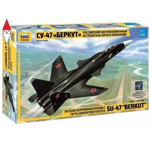 , , , ZVEZDA 1/72 RUSSIAN SUPERMANEUVERABLE FIFTH GENERATION FIGHTER SU-47 BERKUT