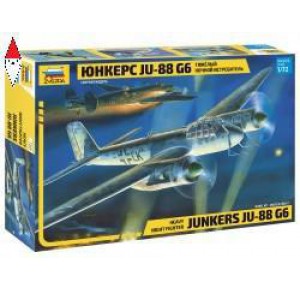 , , , ZVEZDA 1/72 HEAVY NIGHT FIGHTER JUNKERS JU-88 G6