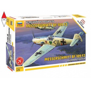 , , , ZVEZDA 1/72 MESSERSCHMITT BF-109 F2 GERMAN FIGHTER