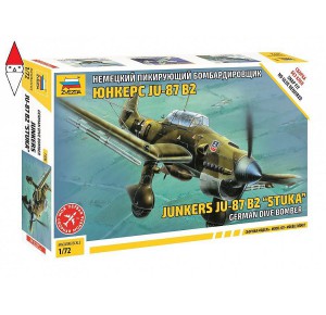 , , , ZVEZDA 1/72 JUNKERS JU-87 B2 STUKA GERMAN DIVE BOMBER