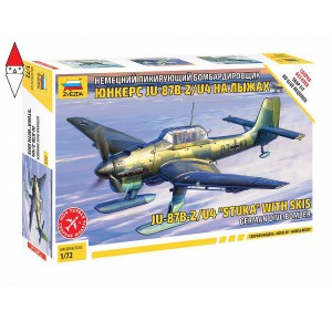 , , , ZVEZDA 1/72 GERMAN DIVE BOMBER JU-87B-2/U4 STUKA WITH SKIS