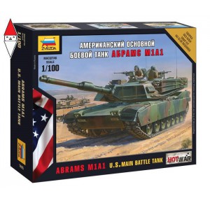 , , , ZVEZDA 1/100 ABRAMS M1A1 U.S. MAIN BATTLE TANK