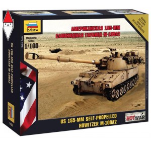 , , , ZVEZDA 1/100 US 155-MM SELF-PROPELLED HOWITZER M-109A2