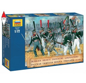 , , , ZVEZDA 1/72 RUSSIAN HEAVY INFANTRY GRENADIERS 1812-1814
