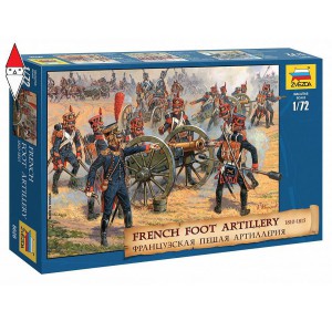 , , , ZVEZDA 1/72 FRENCH FOOT ARTILLERY 1810-1815