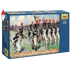 , , , ZVEZDA 1/72 FRENCH IMPERIAL OLD GUARDS GRENADIERS 1840-1815
