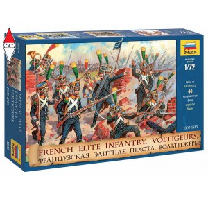 , , , ZVEZDA 1/72 FRENCH ELITE INFANTRY VOLTIGEURS 1805-1813