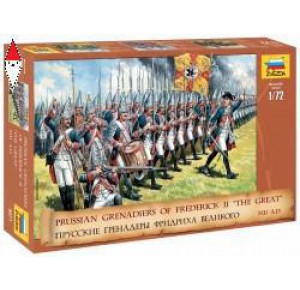 , , , ZVEZDA 1/72 PRUSSIAN GRENADIERS OF FREDERICK II  THE GREAT
