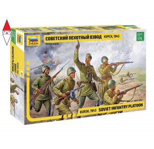 , , , ZVEZDA 1/72 SOVIET INFANTRY PLATOON KURSK 1943