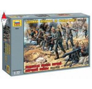, , , ZVEZDA 1/72 GERMAN INFANTRY OF WORLD WAR I 1914-1918