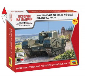, , , ZVEZDA 1/100 CHURCHILL TANK